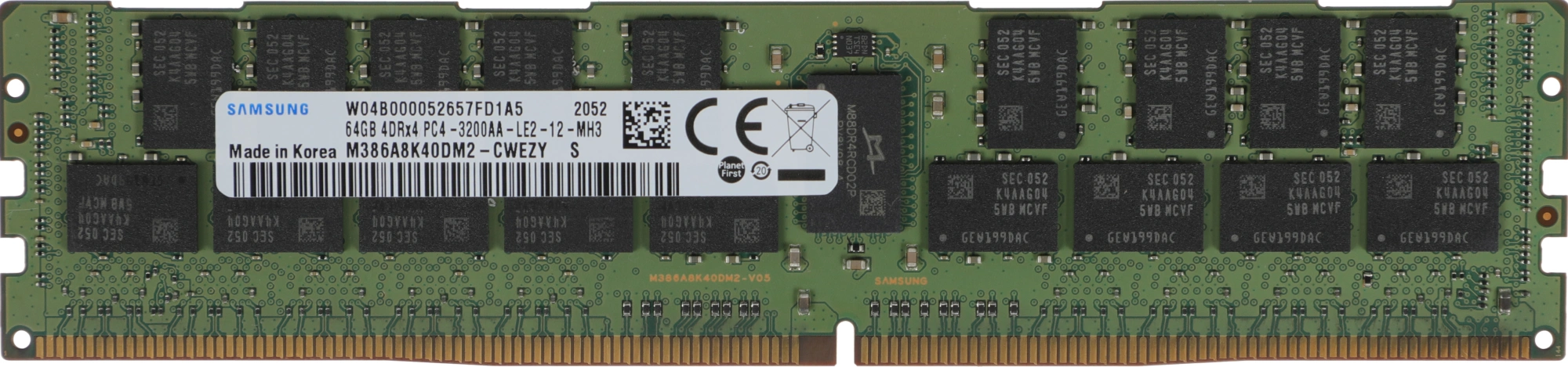 Память DDR4 Samsung M386A8K40DM2-CWE (CWEZY) 64Gb DIMM ECC Reg PC4-25600 CL22 3200MHz