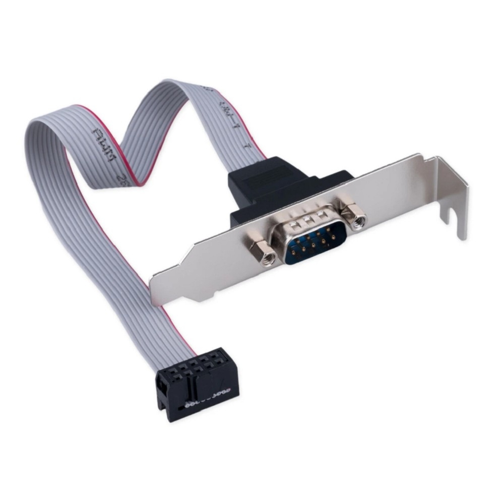 Cablexpert Планка на заднюю панель низкопрофильная, 1 порт COM/RS-232/DB9-M (CCDB9RECEPTACLE-LP)