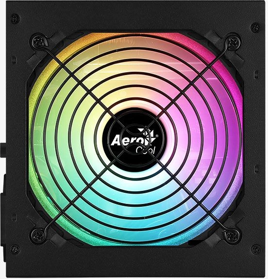 Блок питания Aerocool ATX 850W KCAS PLUS GOLD 850W ARGB 80+ gold (20+4pin) APFC 120mm fan color LED 8xSATA RTL