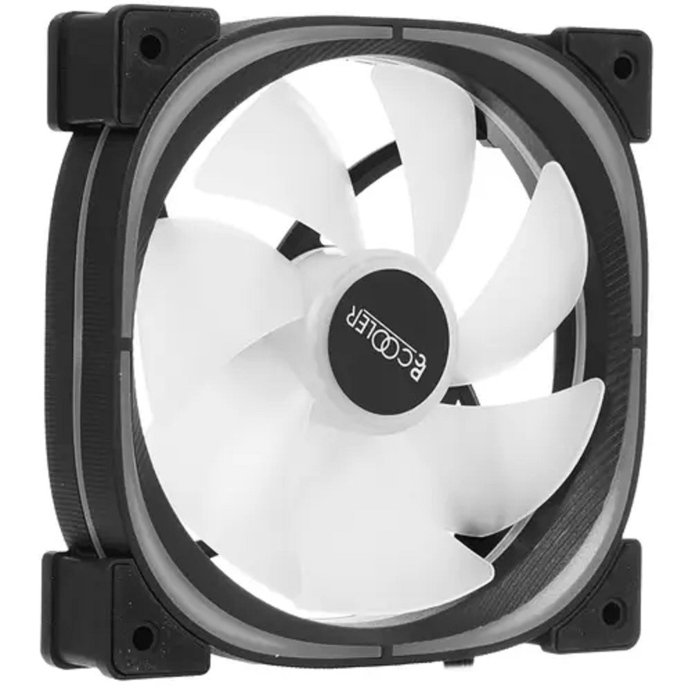 Кулер для корпуса/ PCCooler EF120 ARGB BK (120x120x25mm, 4-pin PWM, ARGB, 37.98CFM, 25.7dBA, 1500RPM, Black)