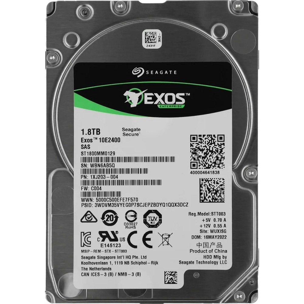 1.8TB Seagate Enterprise Performance Exos 10E2400 (ST1800MM0129) {SAS 12Gb/s, 10 000 prm, 256 mb buffer, 2.5"} (clean pulled)