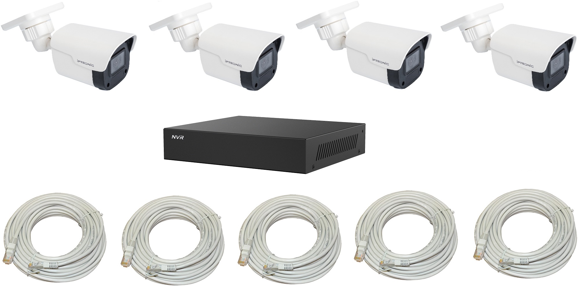 Готовый комплект видеонаблюдения  Готовый уличный комплект видеонаблюдения для дома на 4 IP-камеры ECO IPEYE