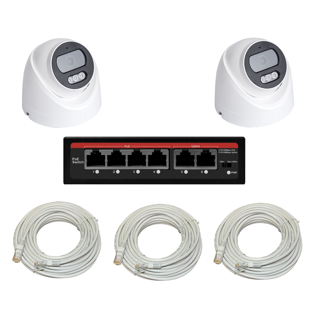 Готовый комплект видеонаблюдения  Готовый домашний комплект из 2 камер видеонаблюдения для ПВЗ ECO IPEYE