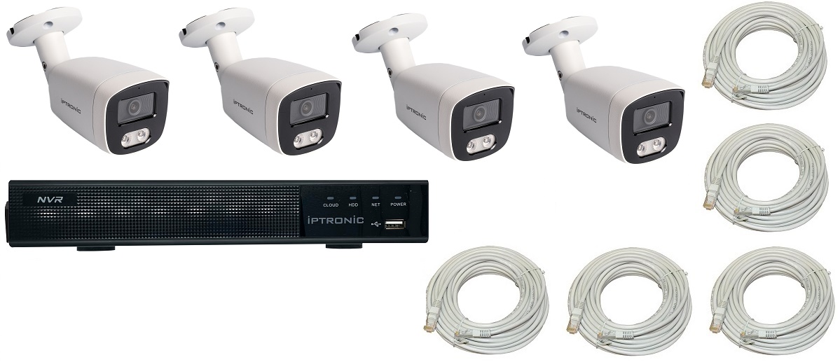 Готовый комплект видеонаблюдения   Готовый комплект видеонаблюдения для дома на 4 IP-камеры (KIT 3)  IPEYE