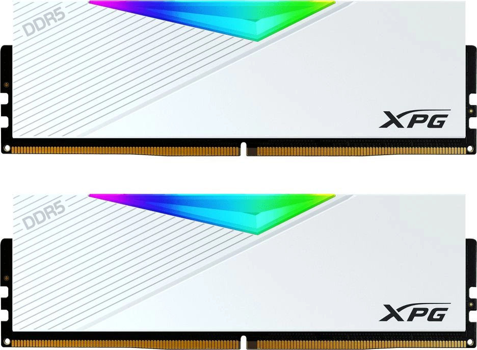 Память DDR5 2x32GB 6400MHz A-Data AX5U6400C3232G-DCLARWH XPG Lancer RGB RTL Gaming PC5-51200 CL32 DIMM 288-pin 1.4В kit dual rank с радиатором Ret