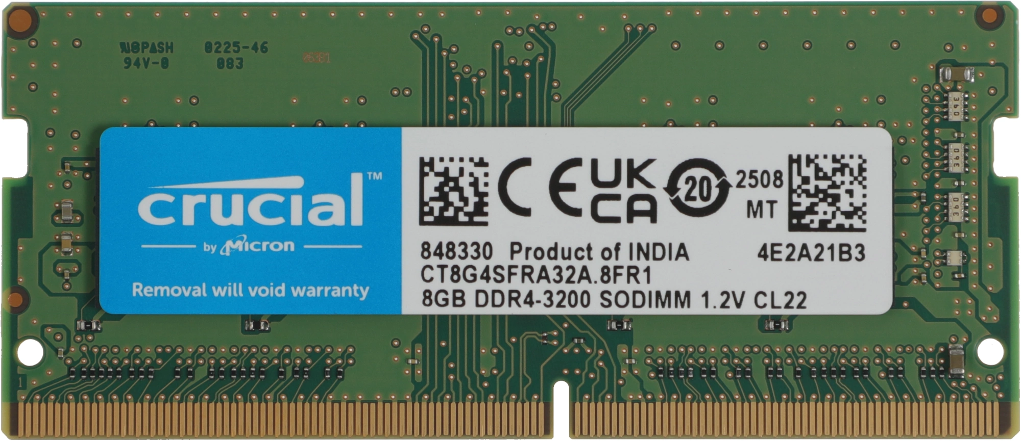 Память DDR4 8Gb 3200MHz Crucial CT8G4SFRA32A RTL PC4-25600 CL22 SO-DIMM 260-pin 1.2В single rank Ret