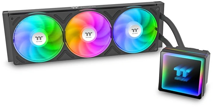 Система водяного охлаждения Thermaltake TH360 V3 ARGB Soc-AM5/AM4/1200/1700/1851 черный 4-pin 37.8dB Al Ret (CL-W466-PL12SW-A)