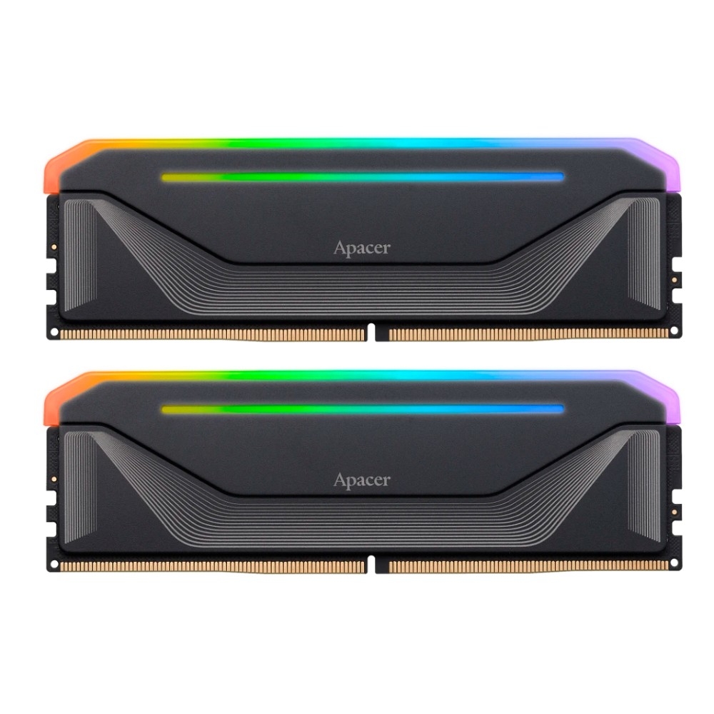 Оперативная память Apacer  DDR5  32GB  6000MHz DIMM NOX RGB Black Gaming Memory CL38 1.35V Kit (2x16GB) (Retail) 2048*8  Heat Sink (Retail) 3 years (AH5U32G60C622NBAA-2)