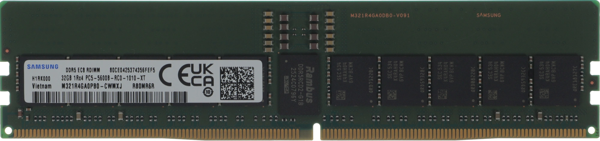 Память DDR5 Samsung M321R4GA0PB0-CWM 32Gb DIMM ECC Reg PC5-44800 CL40 5600MHz