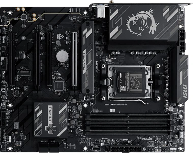 Материнская плата MSI B850 GAMING PRO WIFI6E Socket AM5 AMD B850 4xDDR5 ATX AC`97 8ch(7.1) 2.5Gg RAID+HDMI+DP