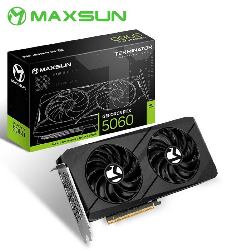 Видеокарта MAXSUN MS-RTX5060 TRB 8G T0 GeForce RTX 5060 8Gb DDR7 128 bit 3*DP/HDMI 2FAN RTL