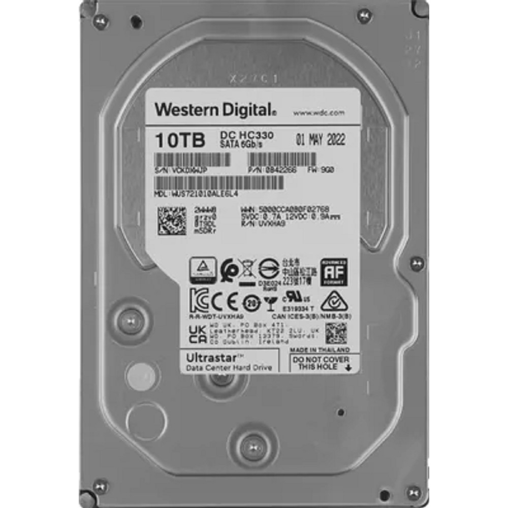 10Tb WD Ultrastar DC HC330 {SATA3 6Gb/s, 7200 rpm, 256mb buffer, 3.5"}  [0B42266/0B42301] WUS721010ALE6L4