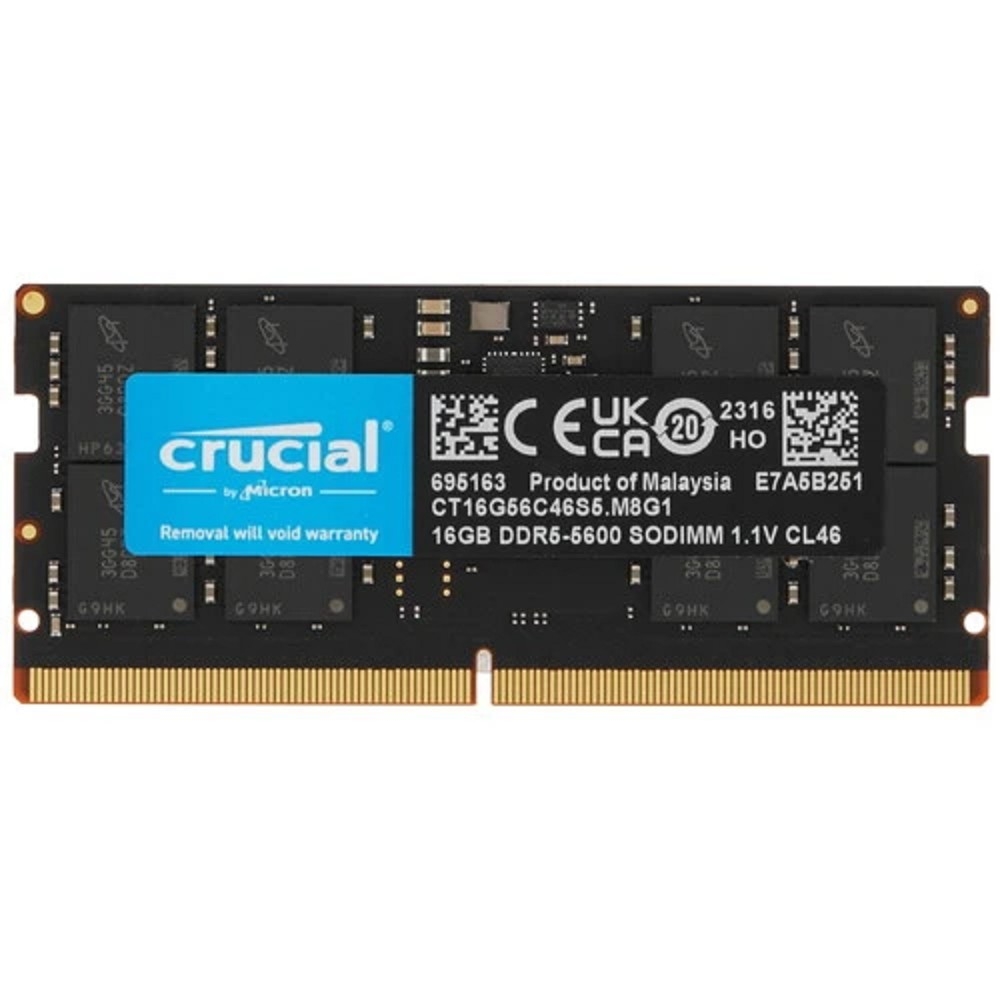 Crucial 16GB DDR5 5600MHz CT16G56C46S5 CL46 SO-DIMM