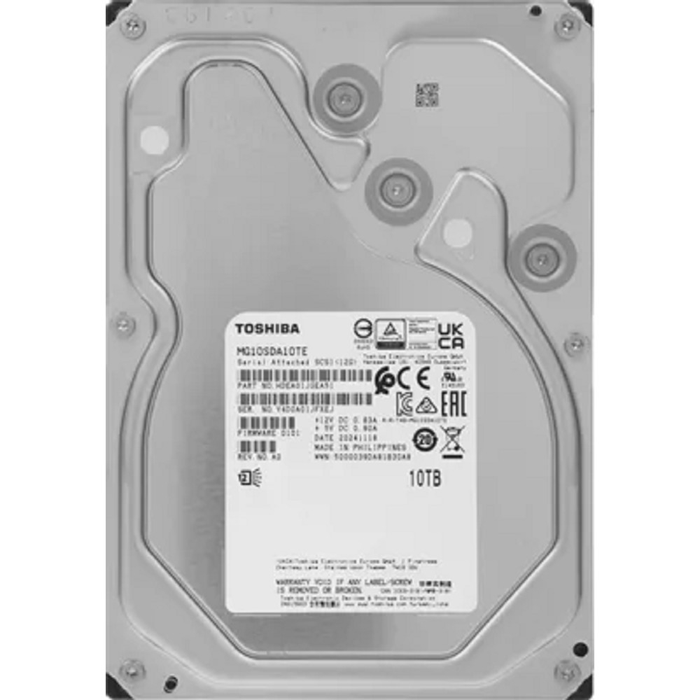Жесткий диск Toshiba SAS 3.0 10TB MG10SDA10TE Server (7200rpm) 512Mb 3.5"