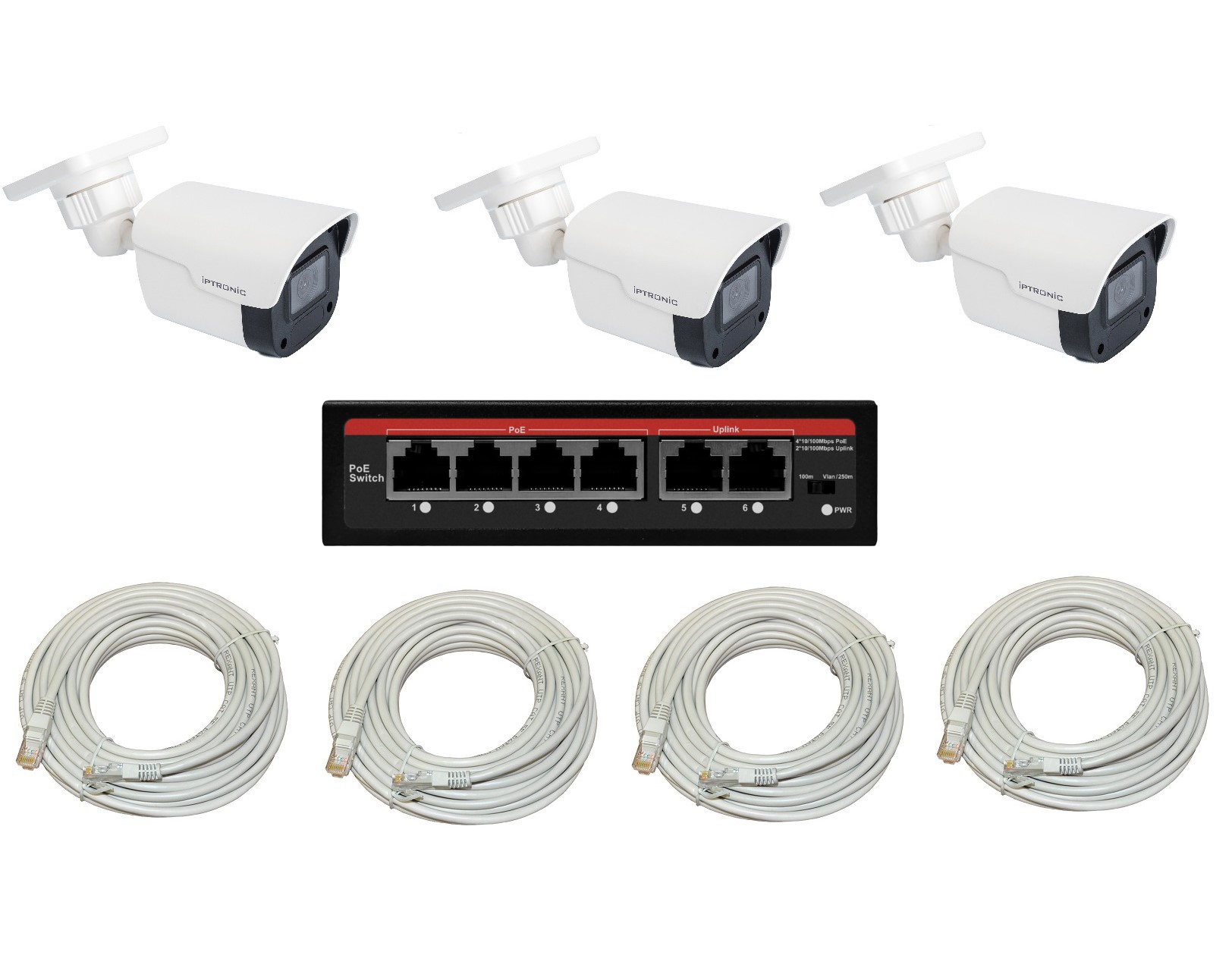 Готовый комплект видеонаблюдения  Готовый уличный комплект из 3 камер видеонаблюдения для ПВЗ ECO IPEYE