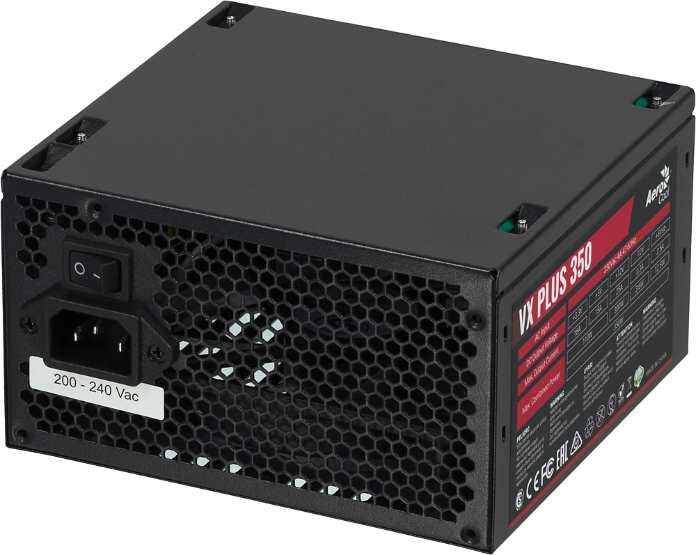 Блок питания Aerocool ATX 350W VX PLUS (20+4pin) 120mm fan 2xSATA RTL