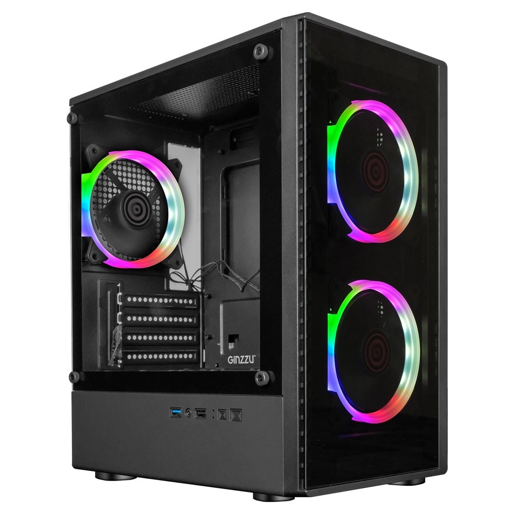 Ginzzu CL406 mATX FAN 3*12 FRGB (12RR4)