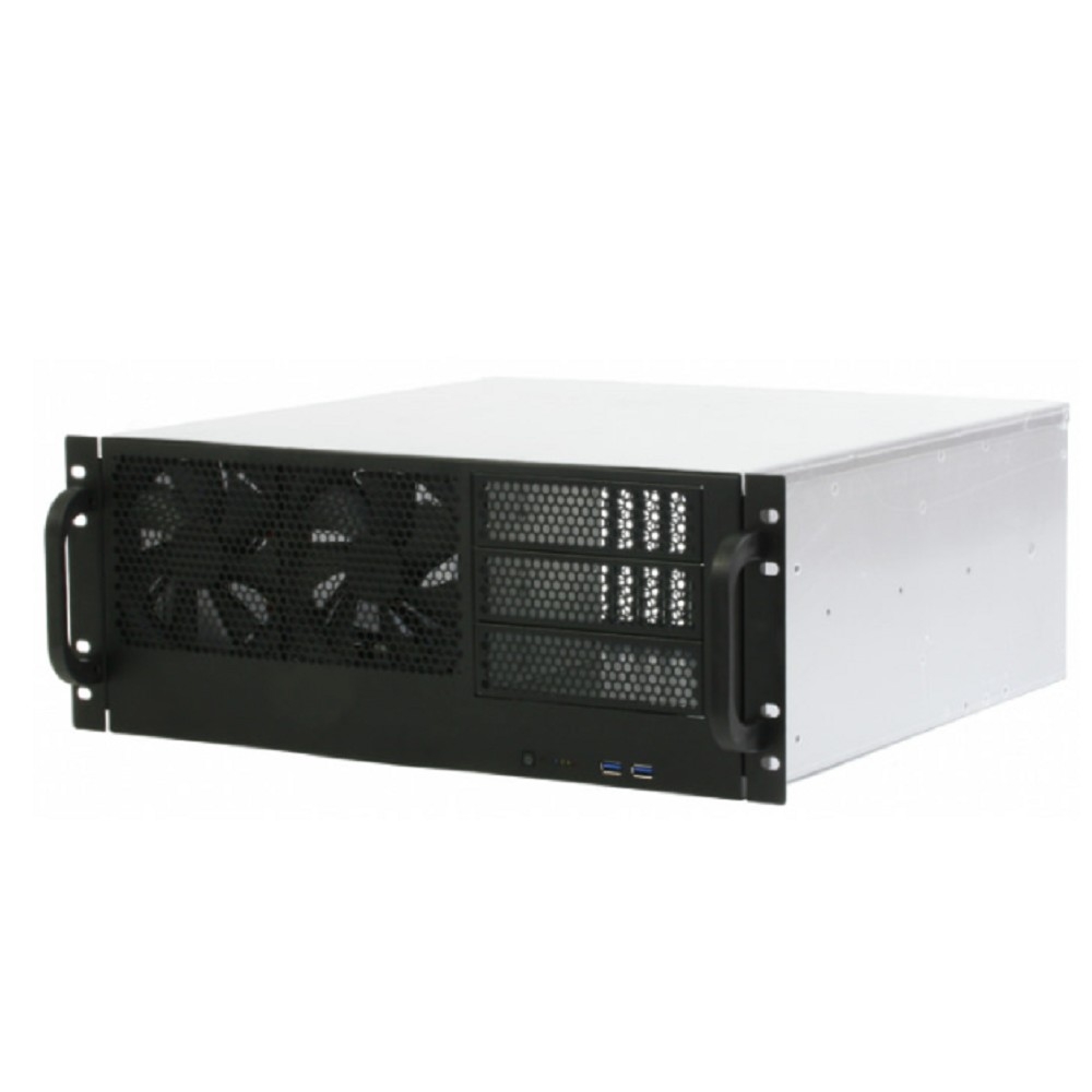 Procase PS443-14-0 Корпус 4U server case,3x5.25,черный,без блока питания,глубина 432мм, MB PICMG 1.3, PICMG 1.0