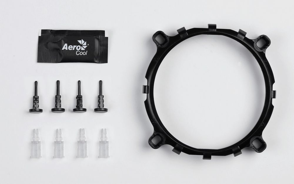 Устройство охлаждения(кулер) Aerocool Verkho 2 Soc-AM5/AM4/1200/1700/1851 серебристый/синий 4-pin 15-25dB Al+Cu 110W 307gr Ret