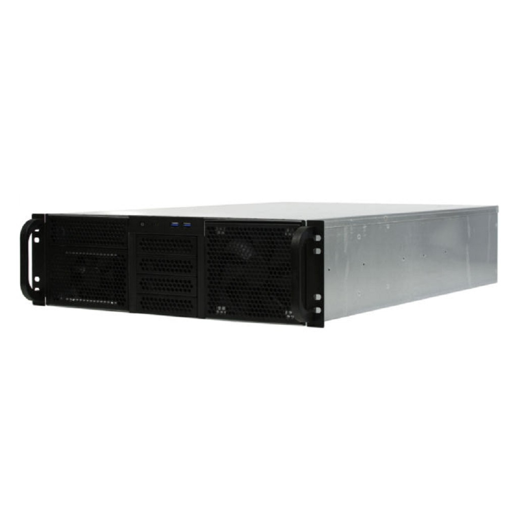 Procase RE306-D1H11-FE8-65 Корпус 3U server case,1x5.25+11HDD,черный,без блока питания(2U,2U-redundant),глубина 650мм,MB EATX 12"x13",8slot,панель вентиляторов 3*120x25 PWM