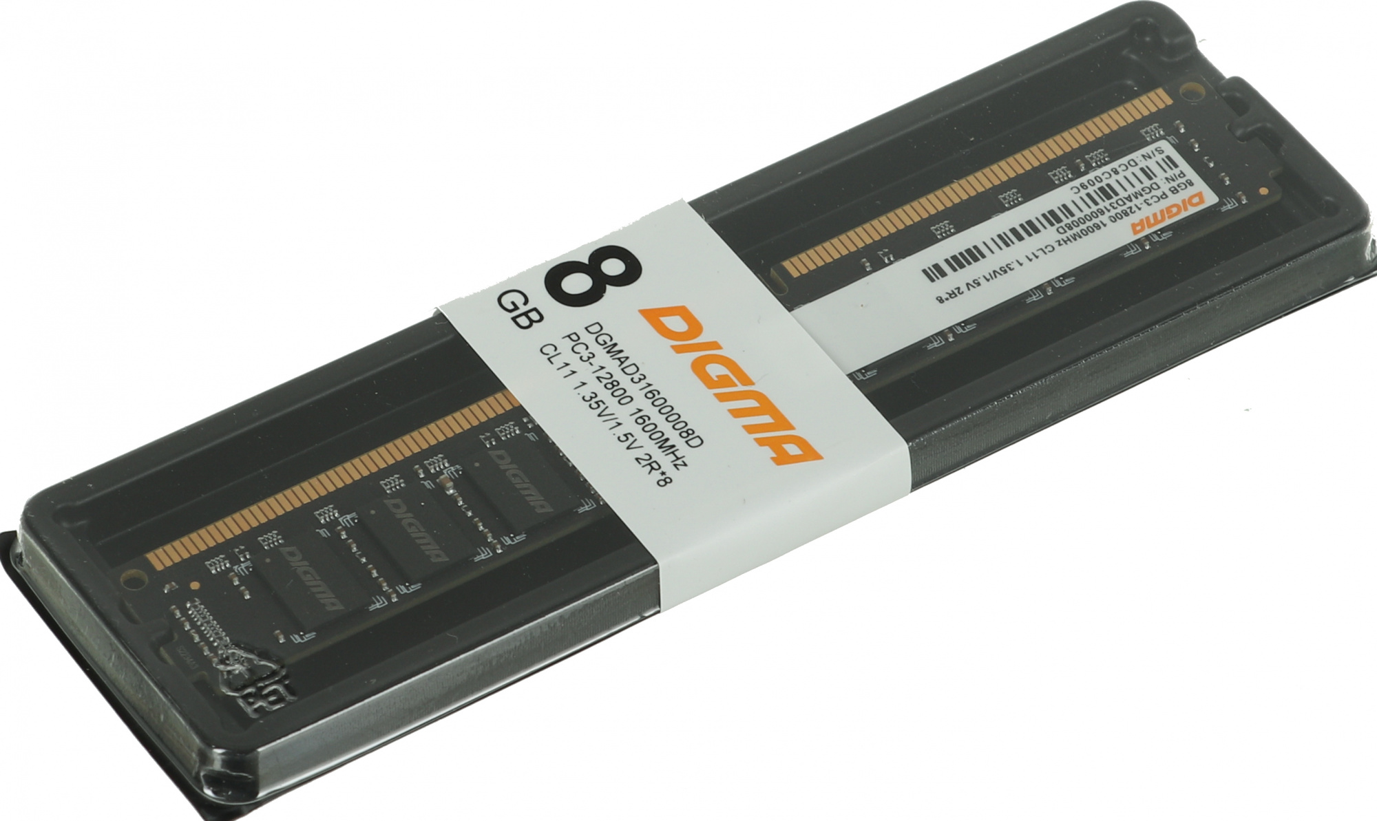 Память DDR3 8GB 1600MHz Digma DGMAD31600008D RTL PC3-12800 CL11 DIMM 240-pin 1.35В dual rank Ret
