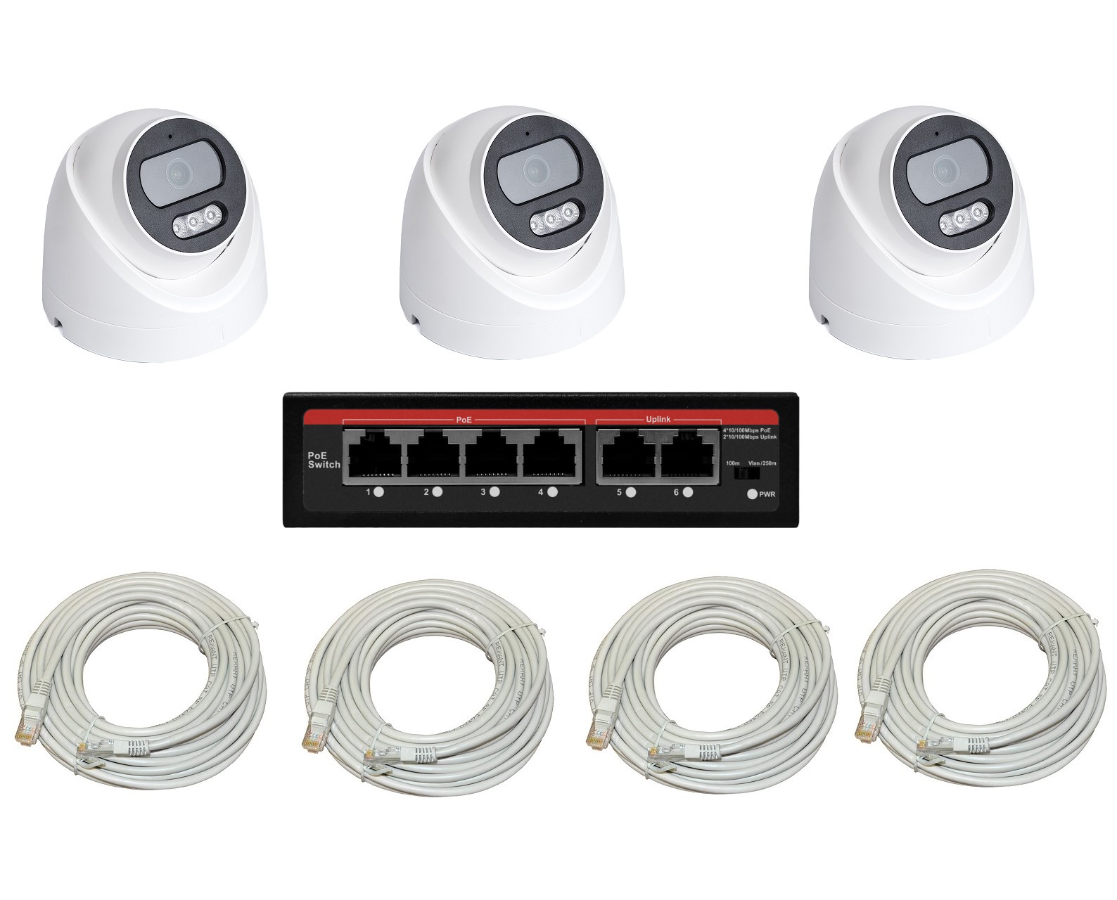 Готовый комплект видеонаблюдения  Готовый домашний комплект из 3 камер видеонаблюдения для ПВЗ ECO IPEYE