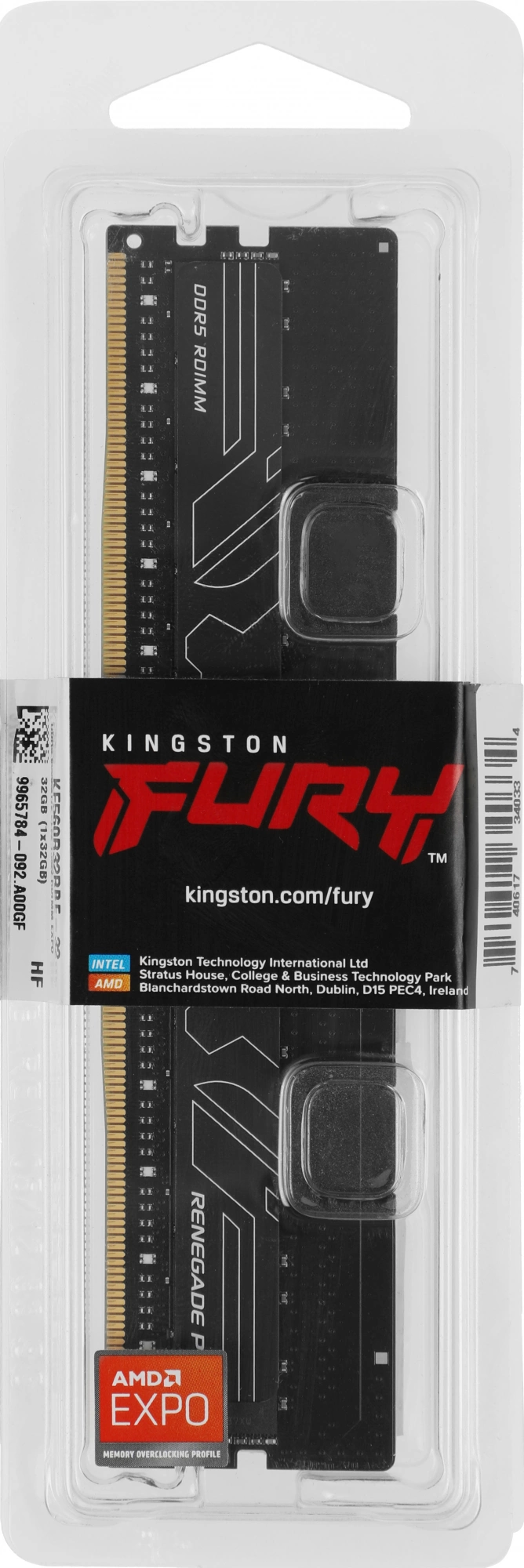 Память DDR5 Kingston KF560R32RBE-32 32Gb DIMM ECC Reg PC5-48000 CL32 6000MHz