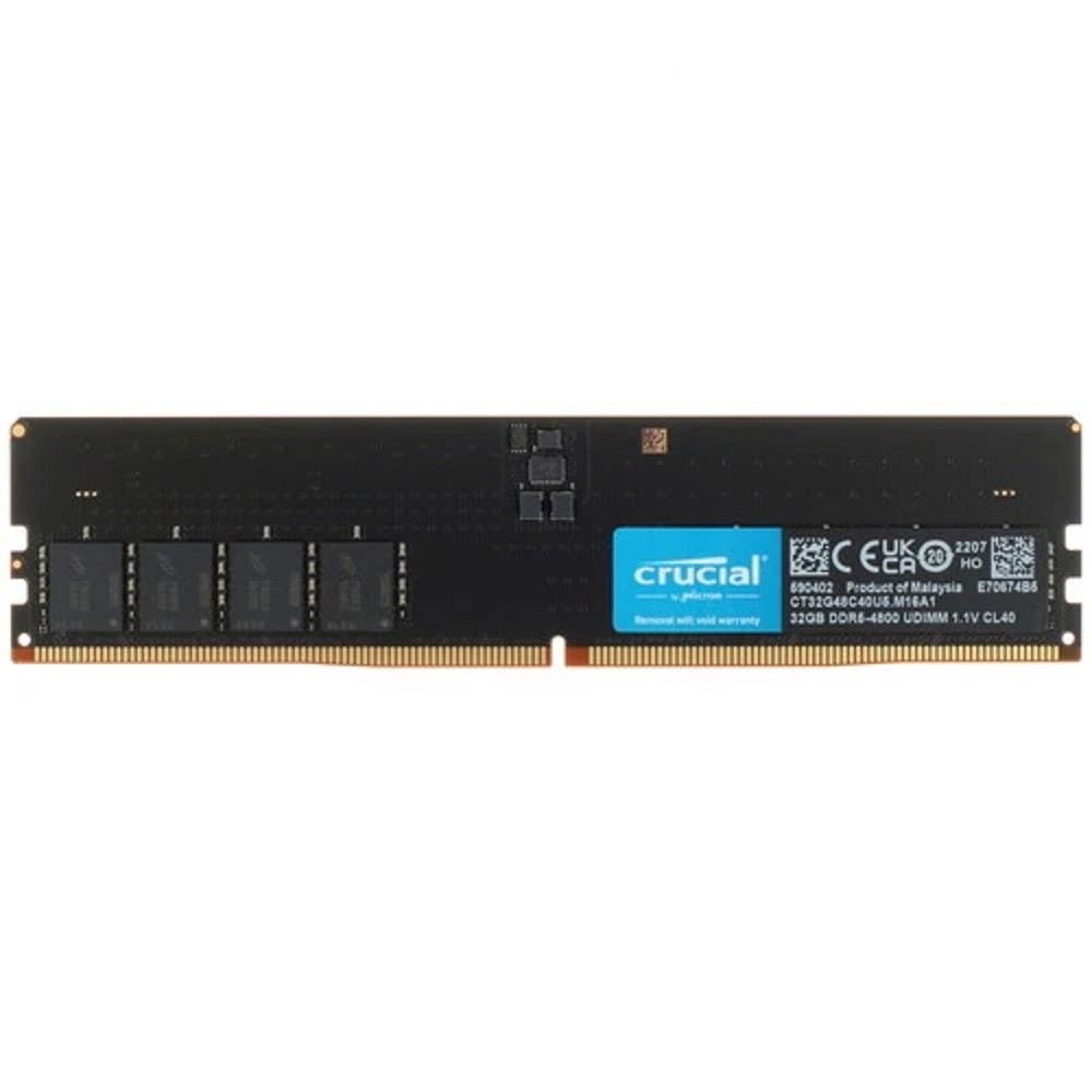 Crucial DDR5 32GB 4800 MT/s CL40 16Gbit CT32G48C40U5