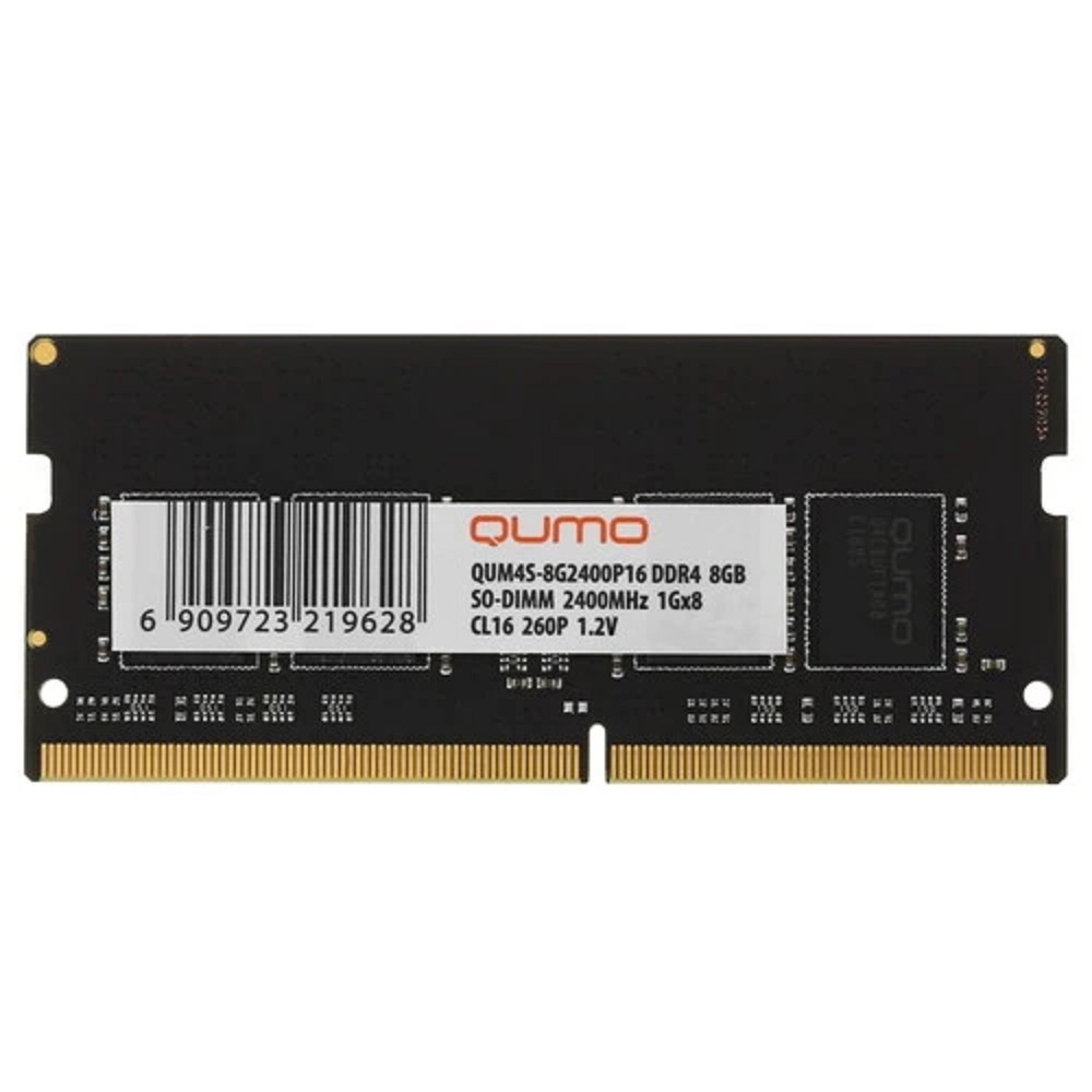 QUMO DDR4 SODIMM 8GB QUM4S-8G2400P16 PC4-19200, 2400MHz OEM/RTL