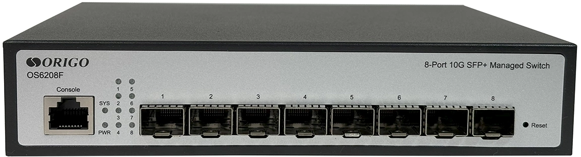 Коммутатор Origo OS6208F OS6208F/A1A (L2) 8SFP+ управляемый