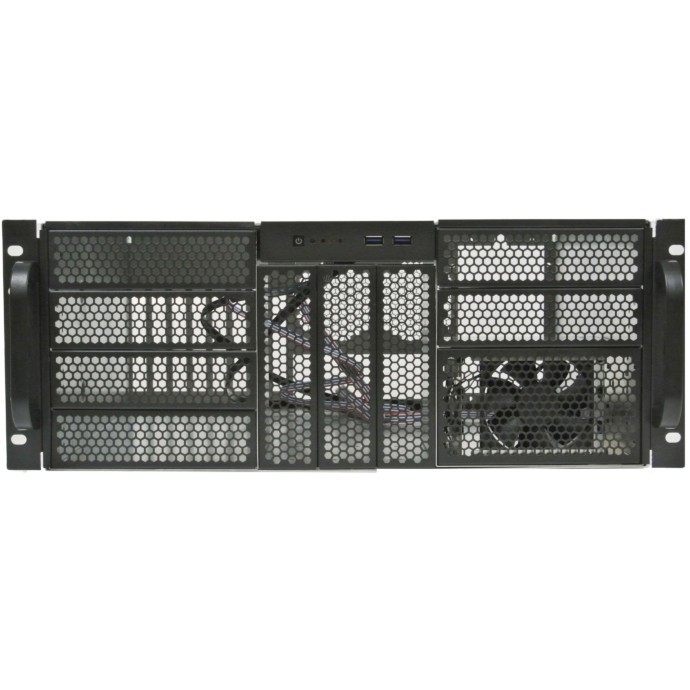 Procase RE411-D9H3-A-45 Корпус 4U server case,9x5.25+3HDD,черный,без блока питания,глубина 450мм,MB ATX 12"x9,6"