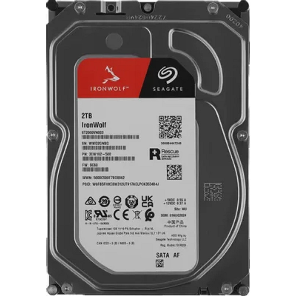 2TB Seagate Ironwolf (ST2000VN003) {SATA 6.0Gb/s, 5900 rpm, 256mb buffer, 3.5", для NAS}