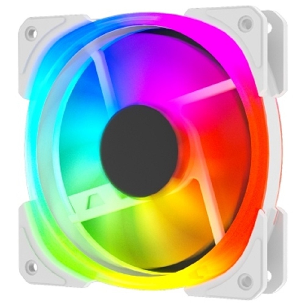 Powercase (CM21-12W ARGB) White 120x120x25mm (PWM, 100шт./кор, 4pin +ARGB Sync, 800-1500±10% об/мин) Bulk