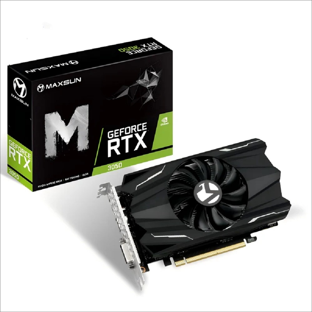 Видеокарта MAXSUN MS-RTX3050 Transformer 6G 96bit, 1042-1470MHZ, DP/HDMI/DVI, 15W/130W (MS-RTX3050 TF 6G S2) RTL