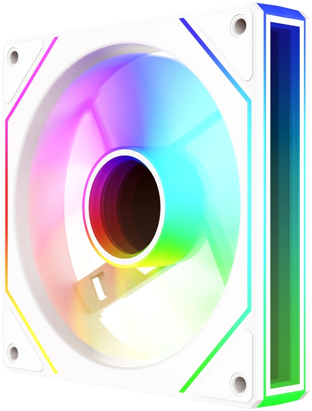 Вентилятор для корпуса Bloody CF-11 LCD ARGB 120х120x25 белый 4-pin 32дБ (упак.:1шт) (CF-11-ARGB120-WH) Ret