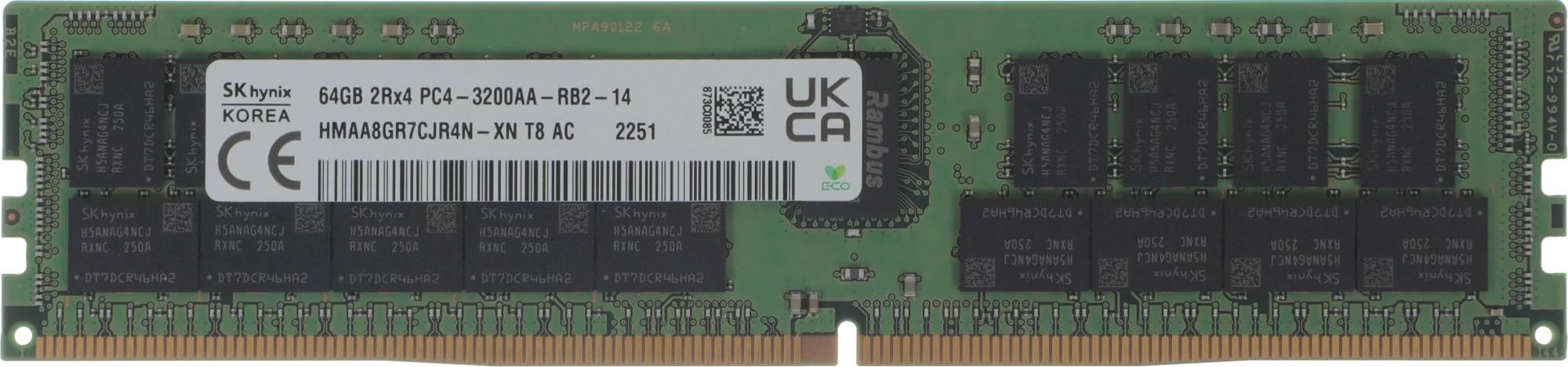 Память DDR4 Hynix HMAA8GR7CJR4N-XN 64Gb DIMM ECC Reg PC4-25600 CL22 3200MHz