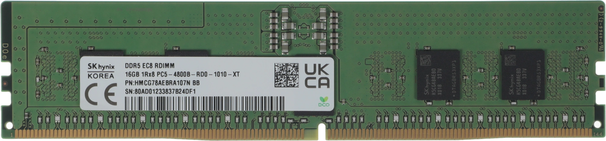 Память DDR5 Hynix HMCG78AEBRA 16Gb DIMM ECC Reg PC5-38400 CL22 4800MHz
