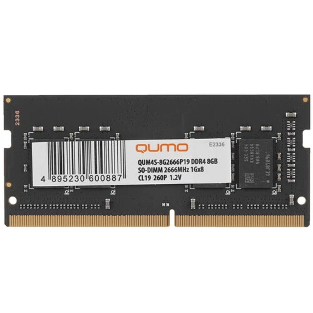 QUMO DDR4 SODIMM 8GB QUM4S-8G2666P19 PC4-21300, 2666MHz OEM/RTL