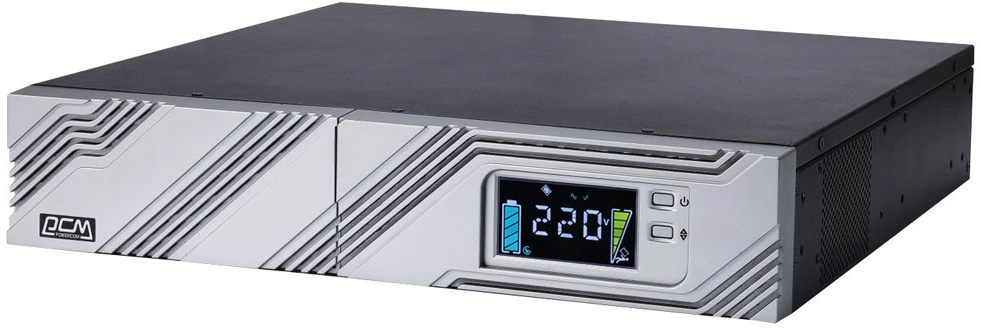 Источник бесперебойного питания Powercom Smart King RT SRT-1000A LCD 900Вт 1000ВА черный