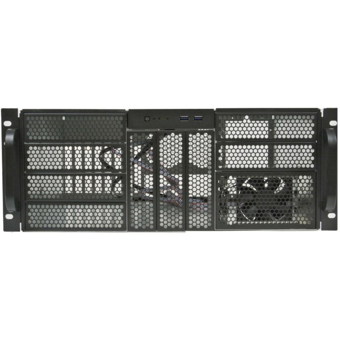 Procase RE411-D9H3-E-55 Корпус 4U server case,9x5.25+3HDD,черный,без блока питания,глубина 550мм,MB EATX 12"x13"