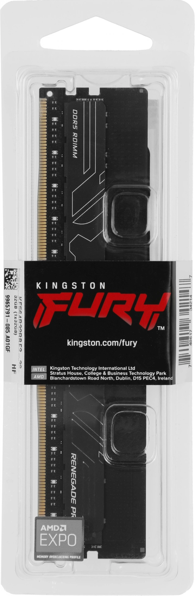Память DDR5 Kingston KF564R32RBE2-32 32Gb DIMM ECC Reg PC5-51200 CL32 6400MHz