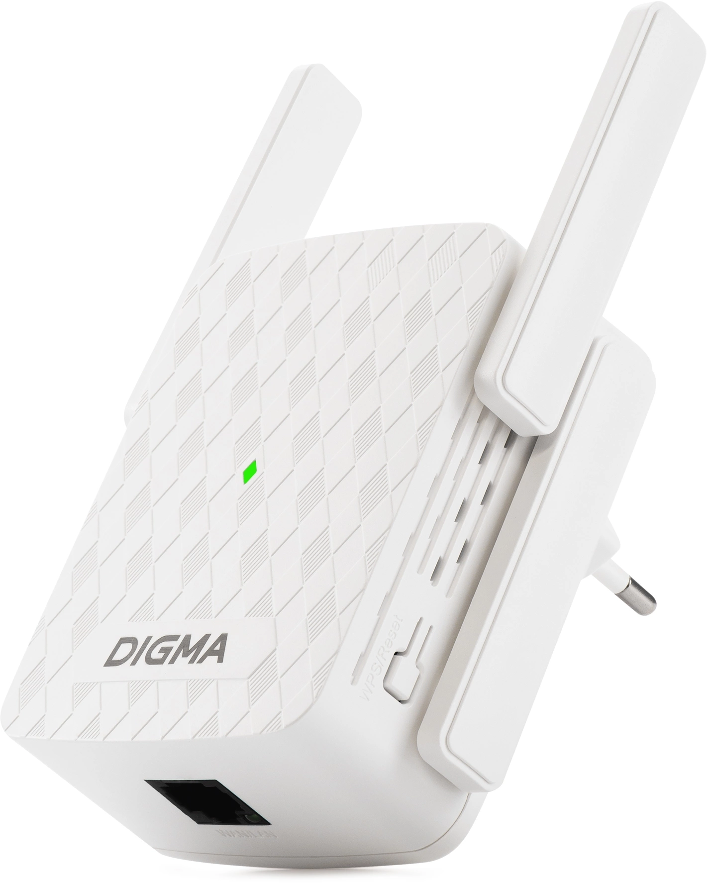 Повторитель беспроводного сигнала Digma D-WR310 (D-WR310V2) N300 Wi-Fi белый