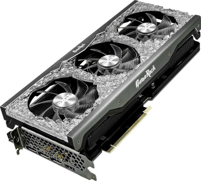 Видеокарта Palit PCI-E 4.0 PA-RTX3070 GAMEROCK 8G V1 LHR NVIDIA GeForce RTX 3070 8Gb 256bit GDDR6 1500/14000 HDMIx1 DPx3 HDCP Ret