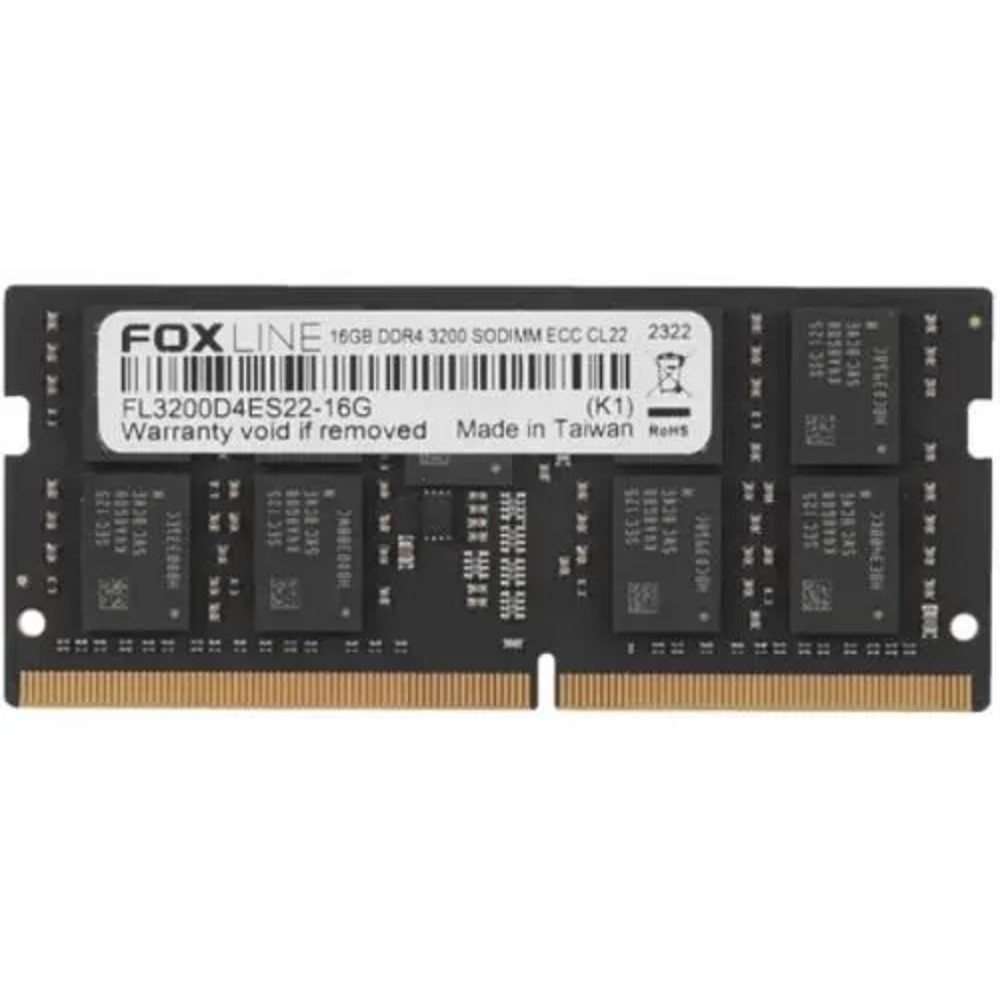 Foxline SODIMM 16GB 3200 DDR4 ECC CL22 (1Gb*8) FL3200D4ES22-16G