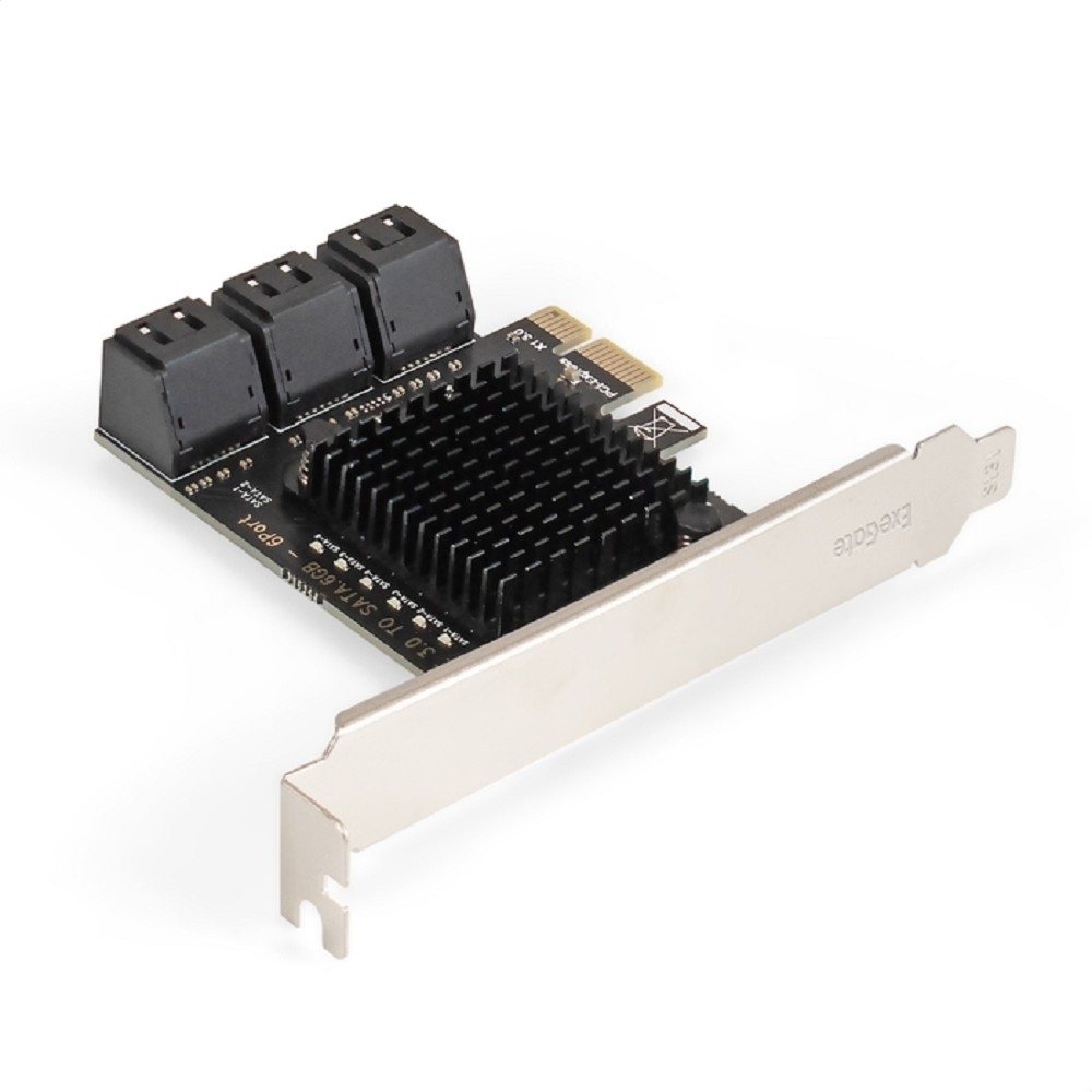 Exegate EX299662RUS Контроллер ExeGate EXE-516v2 (PCI-E x1 v2.0, SATA3 6Gb/s, 6 int, ASMedia Chipset ASM1166)