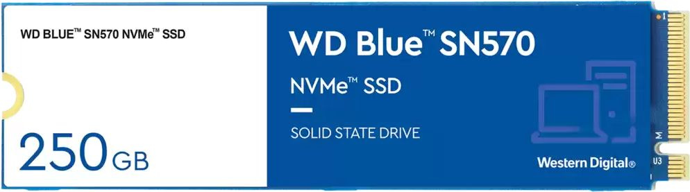 Накопитель SSD WD PCIe 3.0 x4 250GB WDS250G3B0C Blue SN570 M.2 2280