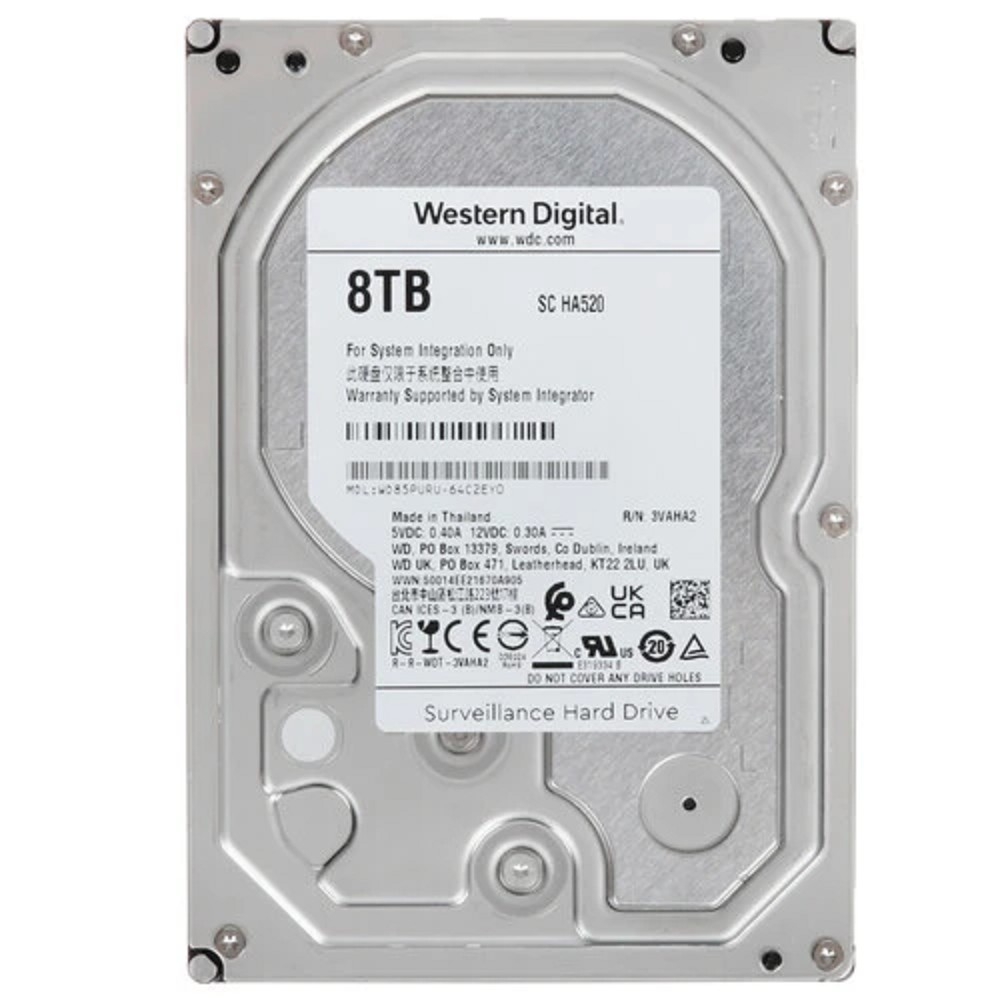 8TB WD Purple (WD85PURU) {Serial ATA III, 5640- rpm, 256Mb, 3.5"}