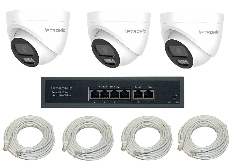 Готовый комплект видеонаблюдения  Комплект камер видеонаблюдения для ПВЗ IPEYE