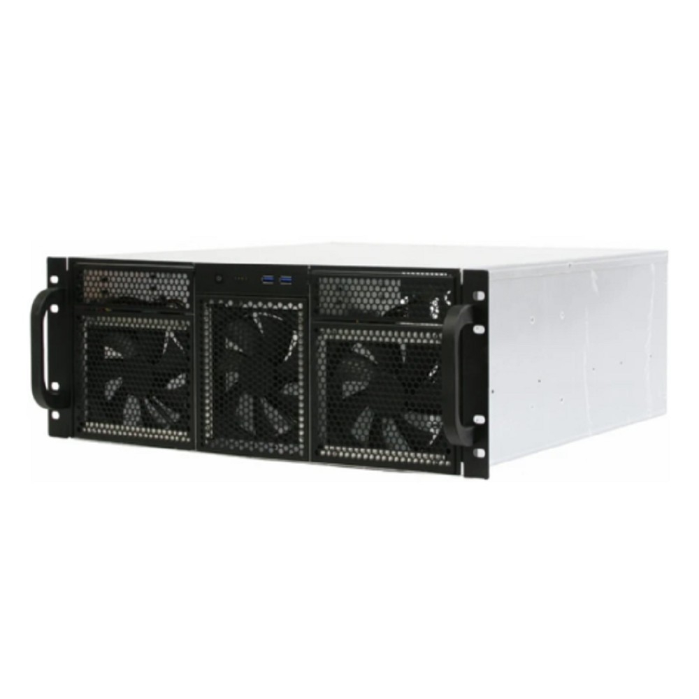 Procase RE411-D2H15-FE-65 Корпус 4U server case,2x5.25+15HDD,черный,без блока питания,глубина 650мм,MB EATX 12"x13",панель вентиляторов 3х120