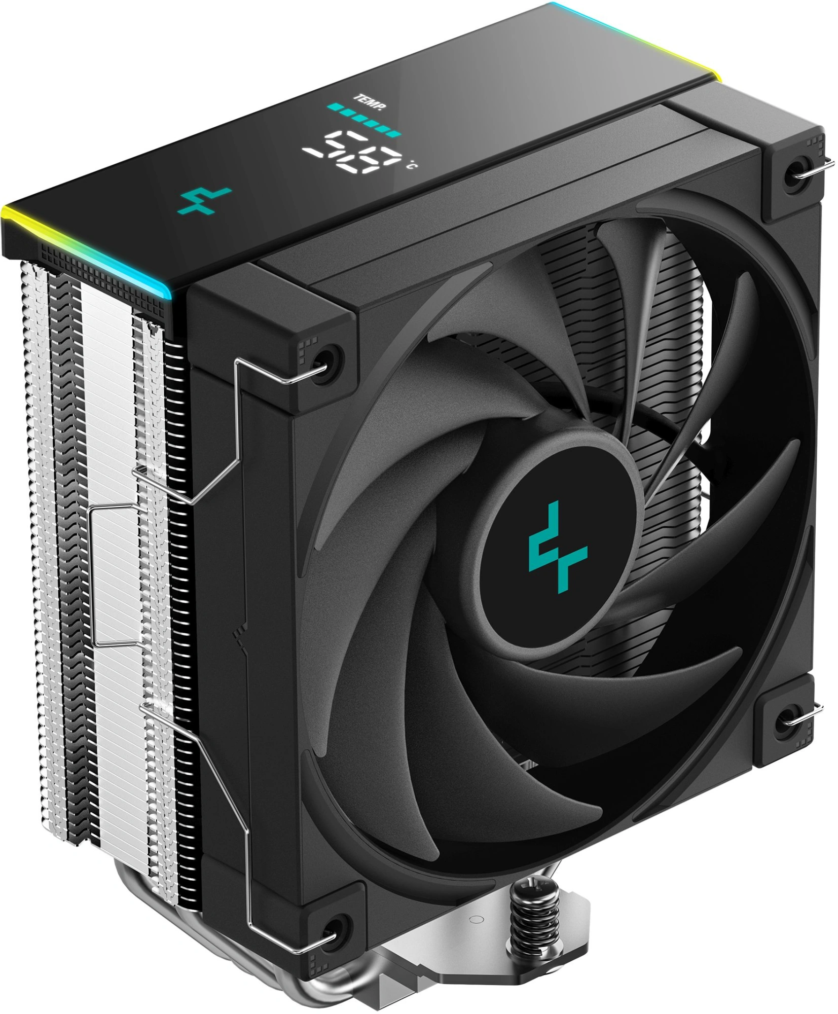 Устройство охлаждения(кулер) Deepcool AK400 Digital SE ARGB Soc-AM5/AM4/1200/1700/1851 черный 4-pin 19-28dB Al+Cu LCD 220W 812gr Ret (R-AK400-BKADMN-GJD)